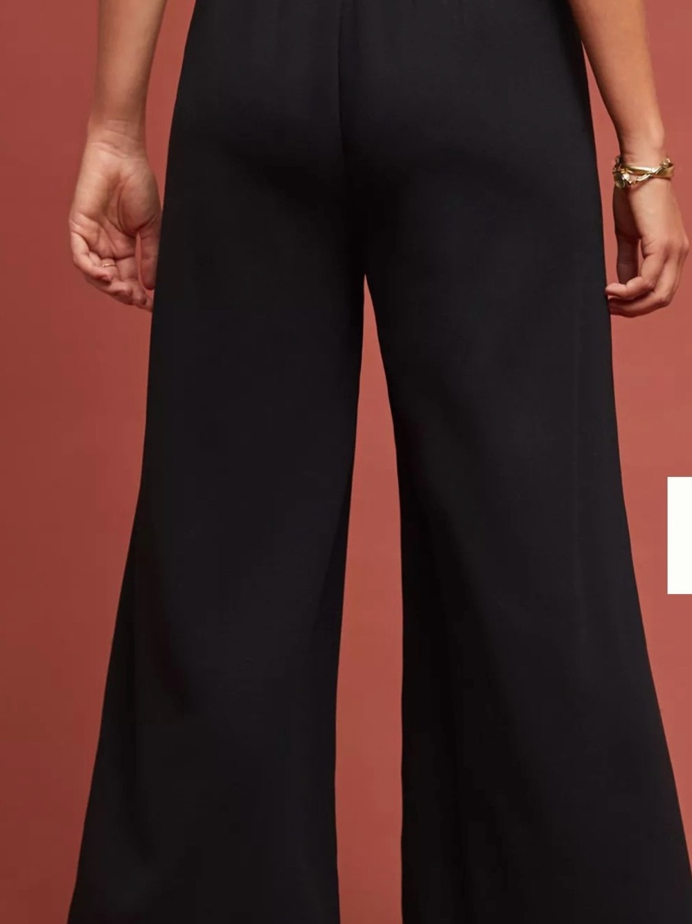 ETT TWA by Anthropologie Black Lucerne High-Waist Wide Leg Pants - Picture 2 of 10